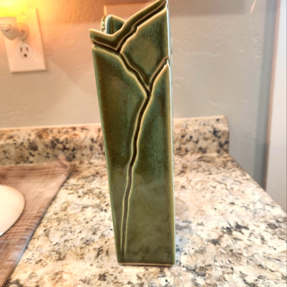 Hand Made Green Ceramic Vase
